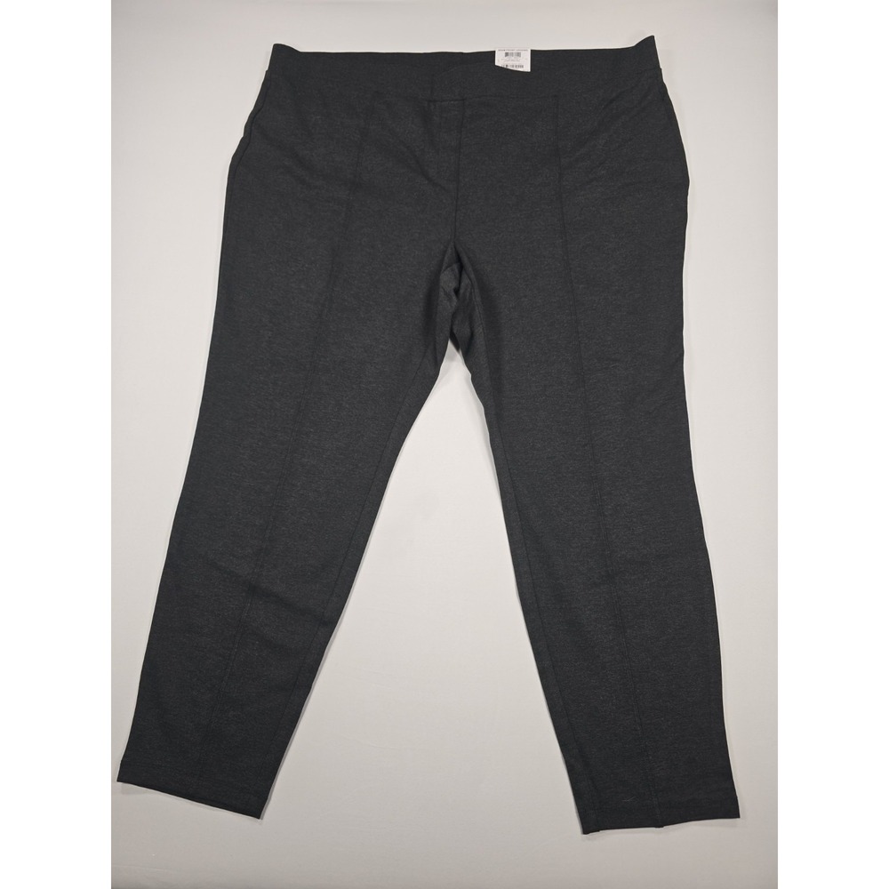 Ponte Mid Rise Comfort Waist Style & Co Plus 22w Seam Front Legging Pants Grey